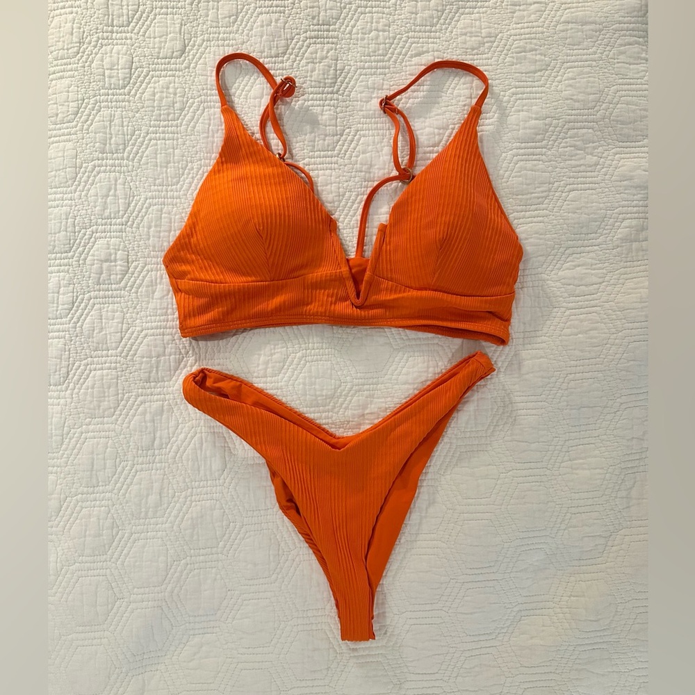 L*Space Orange Bikini Top